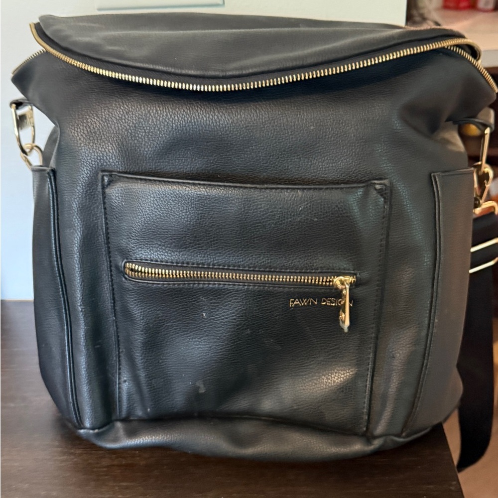 Fawn Design Black Diaper Bag